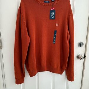 Chaps Men's Burnt Orange Crewneck Sweater